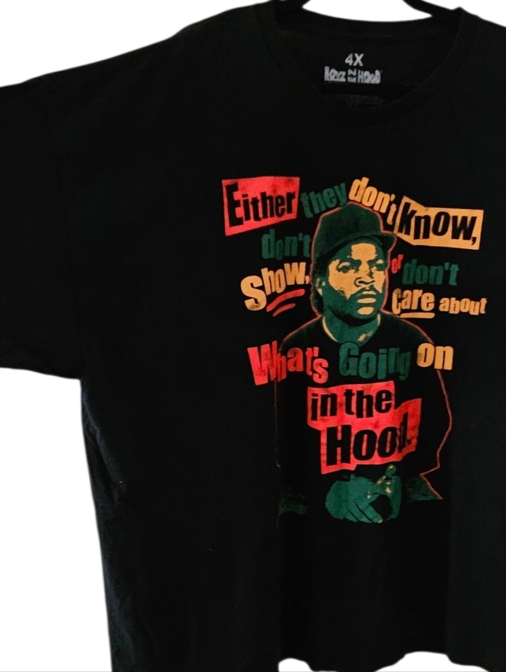 Boyz N The Hood Black T-Shirt 4XL Short Sleeve Ice Cube